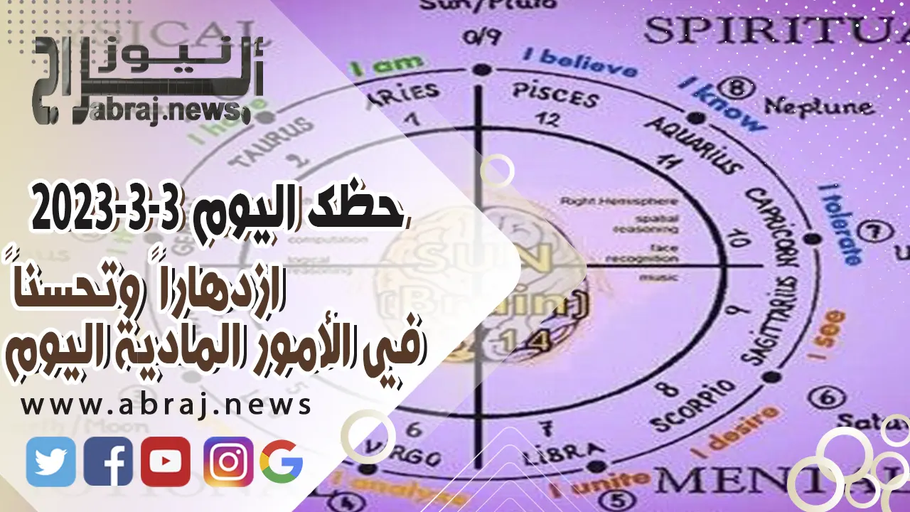 حظك اليوم الجمعه 3-3-2023