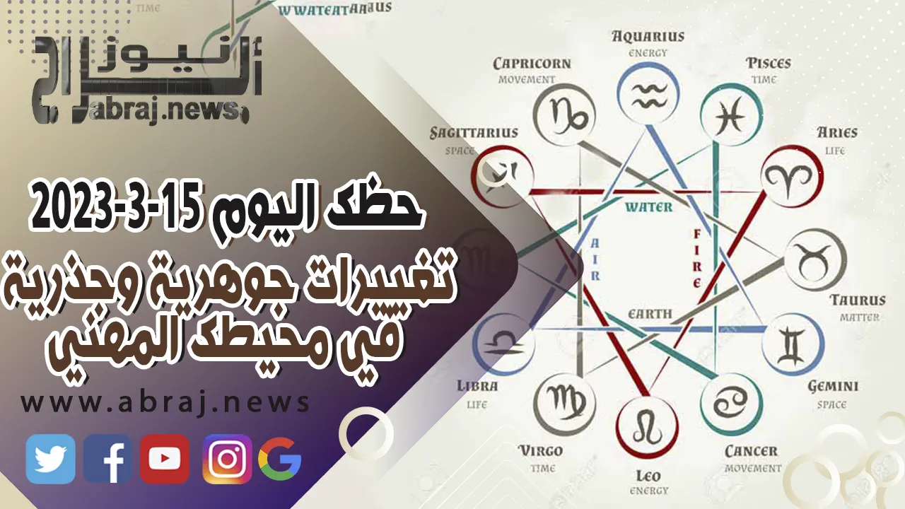 حظك اليوم الاربعاء 15-3-2023