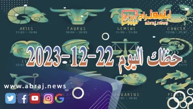 حظك اليوم الجمعه 22-12-2023 7 حظك اليوم , حظك اليوم 22-12-2023 , horoscope , أبراج اليوم, حظك اليوم أبراج نيوز , حظك اليوم ديسمبر 22-12-2023 , حظك اليوم ديسمبر 2023 , حظك اليوم الجمعة12 ديسمبر 2023
